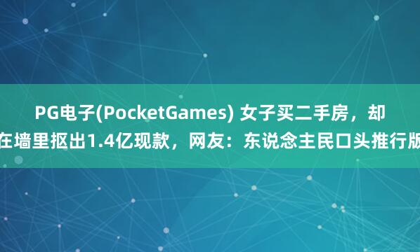 PG电子(PocketGames) 女子买二手房，却在墙里抠出1.4亿现款，网友：东说念主民口头推行版
