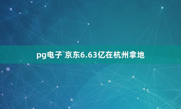 pg电子 京东6.63亿在杭州拿地