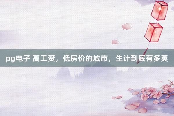 pg电子 高工资，低房价的城市，生计到底有多爽