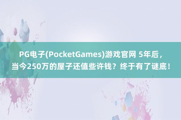 PG电子(PocketGames)游戏官网 5年后，当今250万的屋子还值些许钱？终于有了谜底！