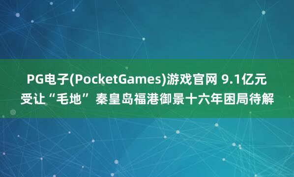 PG电子(PocketGames)游戏官网 9.1亿元受让“毛地” 秦皇岛福港御景十六年困局待解
